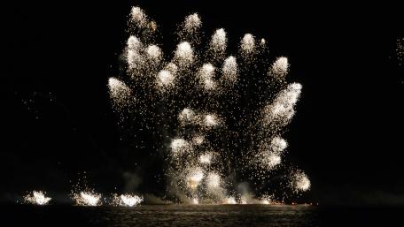 Fireworks at the International Horticultural Fair wallpaper