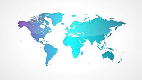 Colorful World Map Silhouette wallpaper