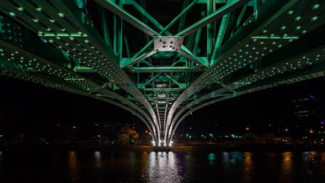 Under the Mong Bridge in Ho Chi Minh City, Vietnam wallpaper