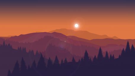 Sunset Serenity in Orange Hues wallpaper