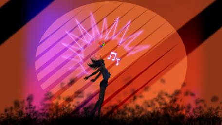 Ethereal Dance Under Sunset Glow wallpaper