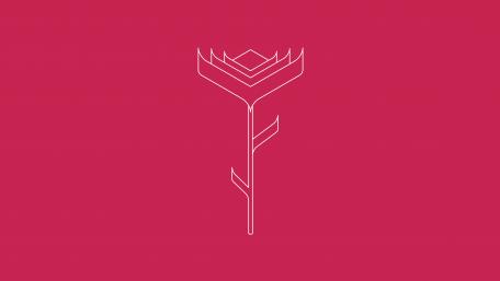 Abstract Rose in Minimalist Design wallpaper