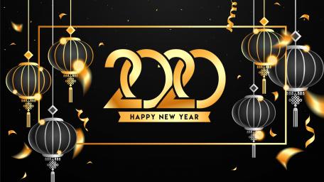 Elegant 2020 New Year Celebration Wallpaper wallpaper