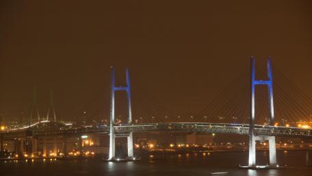 Yokohama Bay Bridge from Yokohama Marine Tower wallpaper