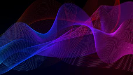Waves of Color in Digital Bliss wallpaper