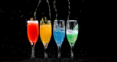 Four Champagne Flutes wallpaper