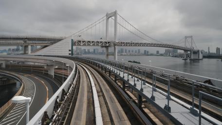 The Rainbow Bridge as seen from the Yurikamome LRT wallpaper