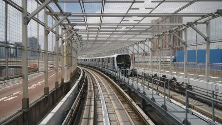 The Yurikamome Autonomous LRT in Tokyo wallpaper