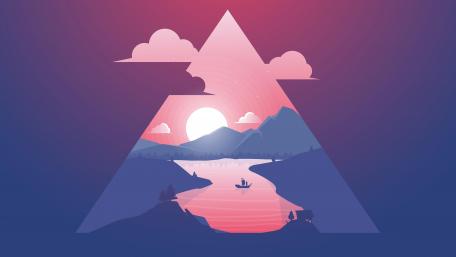 Serenity on the Geometric River wallpaper