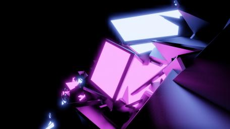 Glowing Polygonal Dreamscape wallpaper