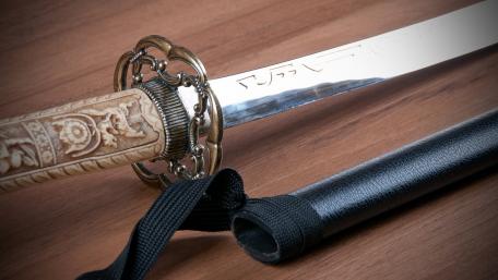 Ancient Samurai Sword Elegance wallpaper