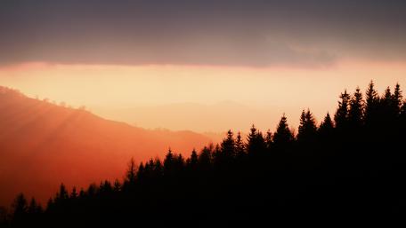Title Mountain Sunset Serenity wallpaper