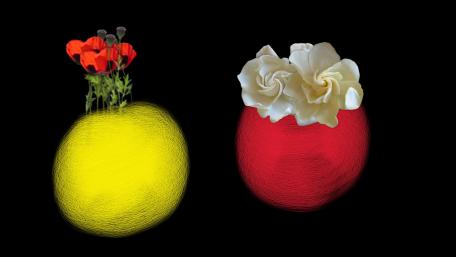 Flower pot wallpaper