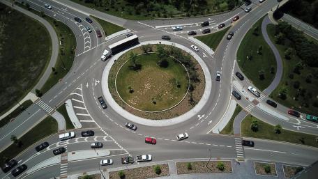 Traffic Circle at Riverside Drive and Route 161 in Franklin County wallpaper