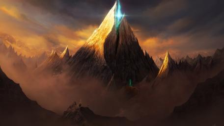 Magical fantasy mountains wallpaper