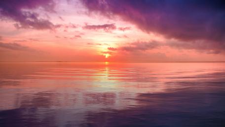 Purple Dusk Reflection on Horizon wallpaper