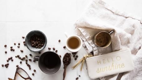 Cozy Coffee Break Aesthetic 5K Wallpaper wallpaper