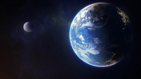 Earth and moon wallpaper