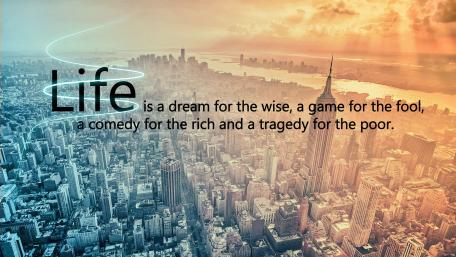 "Life is a dream..." wallpaper