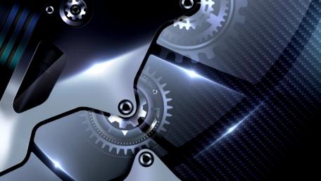 Luxury lightning mirror gear wallpaper