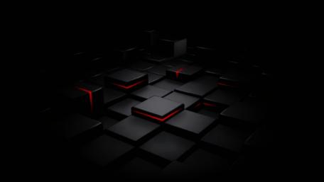 Abstract cubes with redlight spots wallpaper