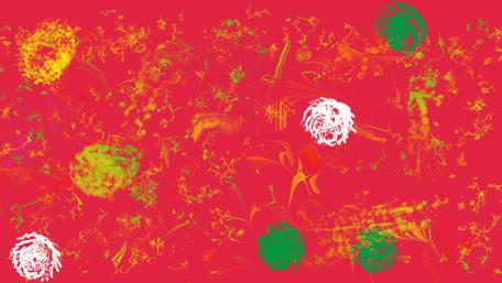 Painted tapestry wallpaper