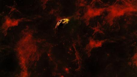 Red dark cloud wallpaper