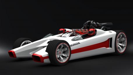 Sleek Honda Race Car Design Wallpaper wallpaper