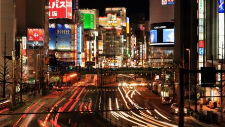 Ome-kaido Overbridge in Shinjuku City, Tokyo wallpaper
