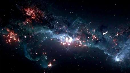 Mystic Nebula Glow Among Starry Expanse wallpaper