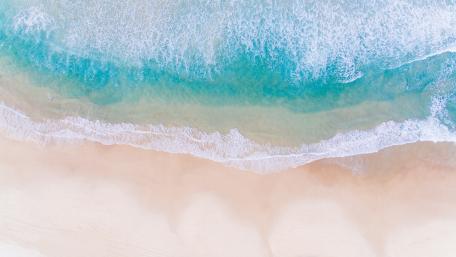 Sandy beach from above wallpaper