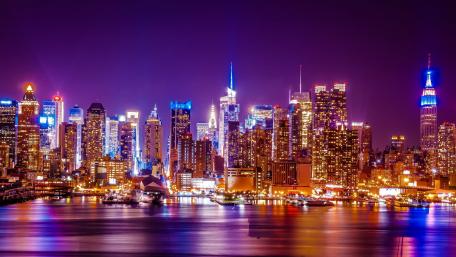 New York by night wallpaper