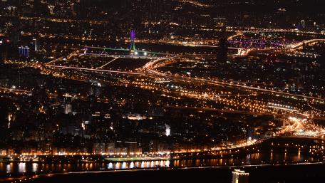 Night view of New Taipei City from Guanyin Mountain wallpaper