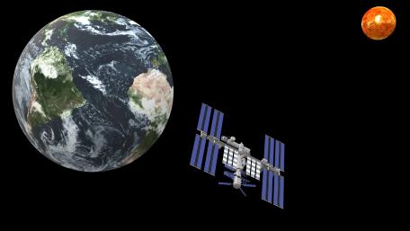 Earth and orbital station wallpaper