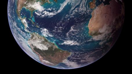 Twin Blue Marbles: Western Hemisphere (Africa & South America) wallpaper