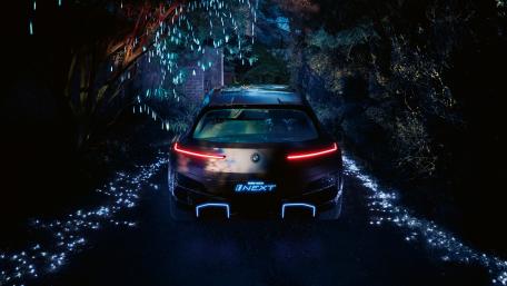 Futuristic BMW iNEXT Under Starlit Trees wallpaper