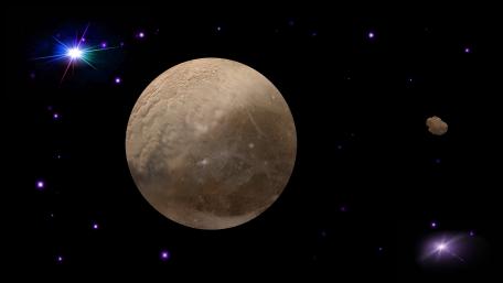 Pluto at the edge of the solar system wallpaper