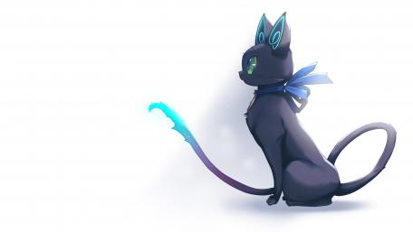 Mystical Feline in a Whimsical World wallpaper