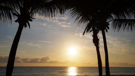 Gambian Coastal Serenity at Sunset wallpaper