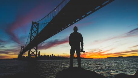 Bay Bridge silhouette wallpaper