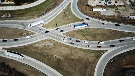 Diverging Diamond Interchange of Roberts Road and the Outerbelt wallpaper
