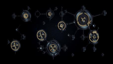 Gears dark gray wallpaper