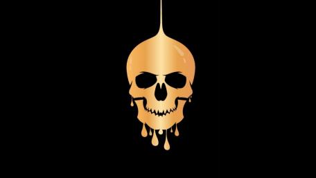 Golden skull wallpaper