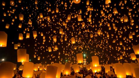 Lantern light festival wallpaper