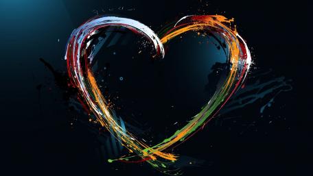 Vibrant Heart of Colors wallpaper