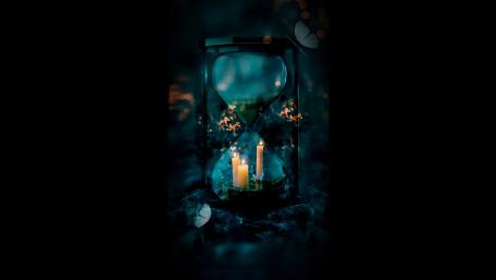 Dark hourglass wallpaper