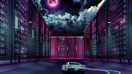 Retro city wallpaper