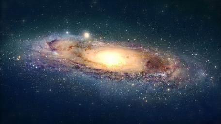 Galaxy's Graceful Spiral Dance wallpaper