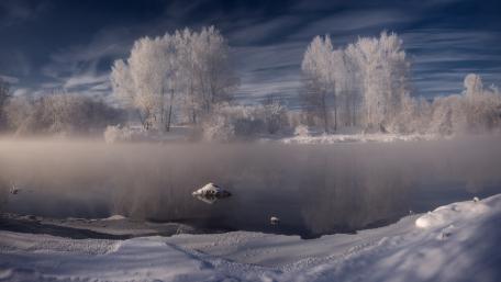 Frozen Serenity in Winter Wonderland wallpaper