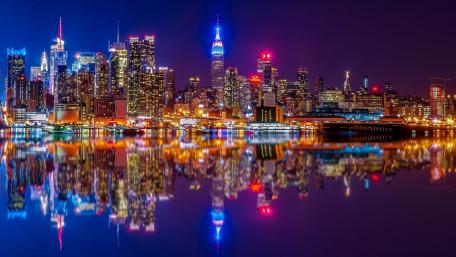 New York City by night wallpaper